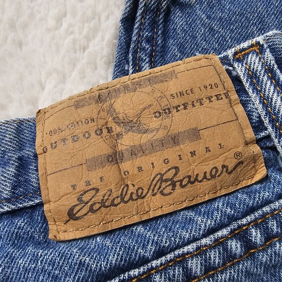Vintage Eddie Bauer Loose-Fit Blue Denim Jeans 14P - Picture 10 of 10